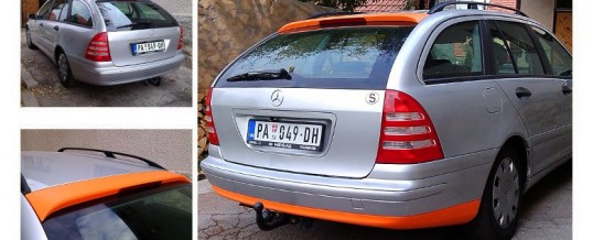Mercedes C – providna i naradžasta mat folija