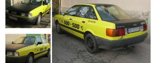 Audi 80 – Leptir Taxi – Oznake