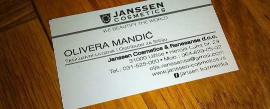 Janssen Cosmetics priprema za stampu kartica